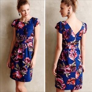 Moulinette Soeurs Rosado Sheath Dress Blue Floral